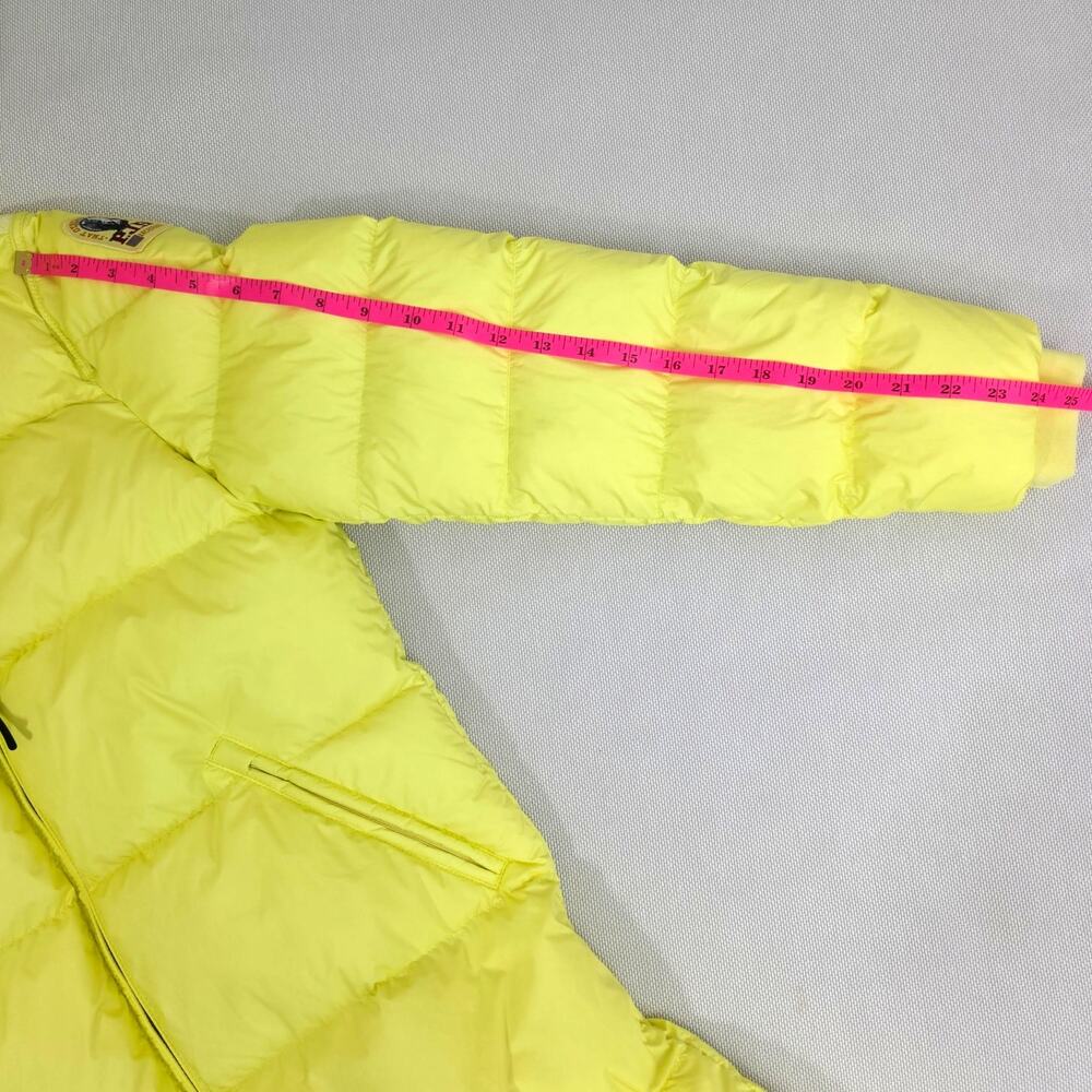 Parajumpers Panda Charlock Yellow Extra Long Down Jacket Puffer Coat Small NWT - Picture 7 of 13